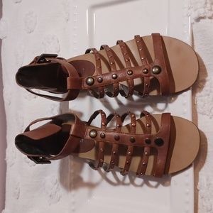 Nine West Leather Gladiator Sandal  9
